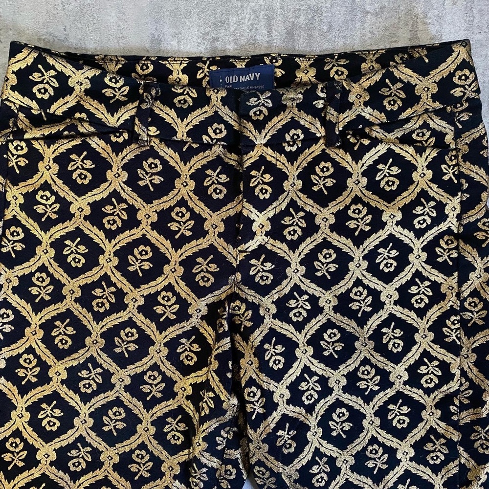 Old Navy -Golden pattern pants - Picture 3 of 3